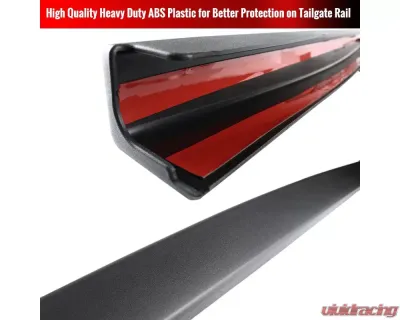 Spec-D Black Textured ABS Tailgate Cap Protector Cover Hummer H2 2005-2009 - TGP-H206-BK-FS
