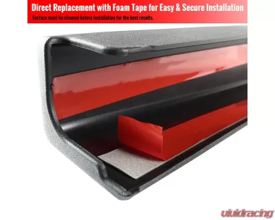 Spec-D Black Textured ABS Tailgate Cap Protector Cover Hummer H2 2005-2009 - TGP-H206-BK-FS