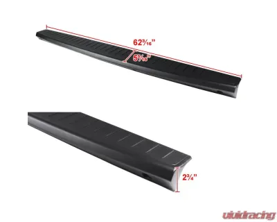 Spec-D Black Textured ABS Tailgate Cap Cover Dodge RAM 2006-2009 - TGP-RAM06-BK-FS