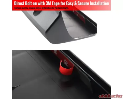 Spec-D Black Textured ABS Tailgate Cap Cover Dodge RAM 2006-2009 - TGP-RAM06-BK-FS
