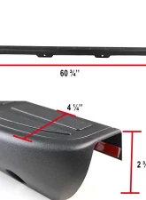 Spec-D Black Textured ABS OE Style Tailgate Cap Protector Cover Chevrolet | GMC Fleetside Base SL 1999-2007                                     - TGP-SIV99SL-BK-FS - Image 2