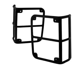 Spec-D Black Steel Tail Light Guards Jeep Wrangler JK 2007-2018