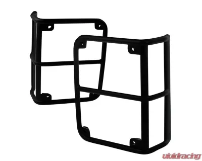 Spec-D Black Steel Tail Light Guards Jeep Wrangler JK 2007-2018 - TLT-WRG07BK-JK