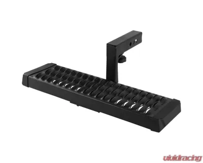 Spec-D Universal Black Aluminum Hitch Mounted 6" Drop Rear Bumper Step & Protector For 2" Hitch Receiver - TOW-HR1101BK-WB