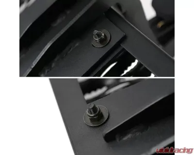 Spec-D Universal Black Aluminum Hitch Mounted 6" Drop Rear Bumper Step & Protector For 2" Hitch Receiver - TOW-HR1101BK-WB