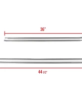 Spec-D Stainless Steel 4pc Side Door Trim Set Chevrolet Avalanche | Suburban 2007-2009                                     - TSM-AVA07SS - Image 2