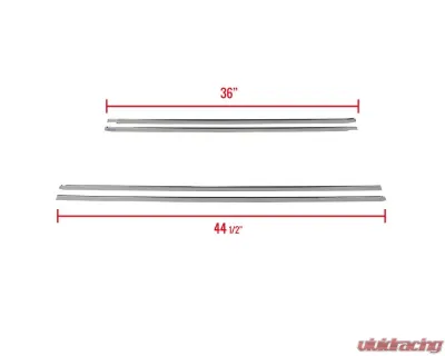 Spec-D Stainless Steel 4pc Side Door Trim Set Chevrolet Avalanche | Suburban 2007-2009 - TSM-AVA07SS