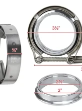 Spec-D Universal 2.5" Mild Steel V-Band Clamp Assembly                                     - VBF-MS250 - Image 2
