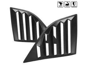Spec-D Matte Black Polypropylene Window Louvers Dodge Challenger 2008-2020