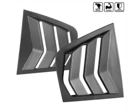 Spec-D Matte Black ABS Window Louvers Dodge Charger 2011-2021