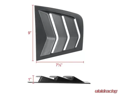 Spec-D Matte Black Window Louvers Dodge Charger 2011-2021 - WLUQ-CHG11BK-PQ