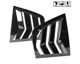 Spec-D Glossy Black ABS Window Louvers Dodge Charger 2011-2021
