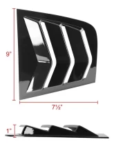 Spec-D Glossy Black ABS Window Louvers Dodge Charger 2011-2021                                     - WLUQ-CHG11GB-PQ - Image 2