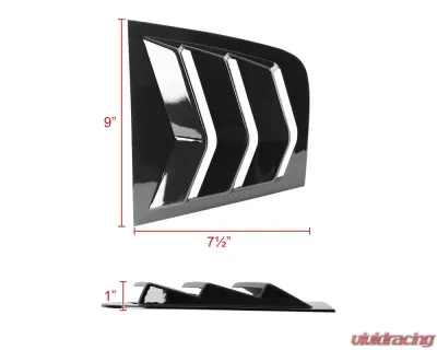 Spec-D Glossy Black ABS Window Louvers Dodge Charger 2011-2021 - WLUQ-CHG11GB-PQ
