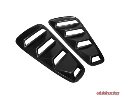 Spec-D Textured Black ABS Quarter Window Louvers Ford Mustang 2005-2014 - WLUQ-MST05B
