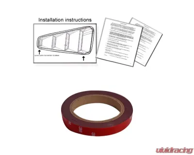 Spec-D Textured Black ABS Quarter Window Louvers Ford Mustang 2005-2014 - WLUQ-MST05B