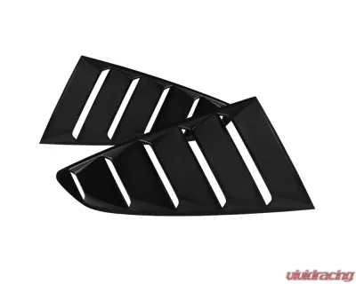 Spec-D Black ABS Quarter Window Louvers Ford Mustang 2015-2018 - WLUQ-MST15A