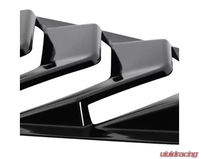 Spec-D Glossy Black ABS 5 Vent Style Quarter Window Louvers Ford Mustang 2015-2018 - WLUQ-MST15AGB-AK