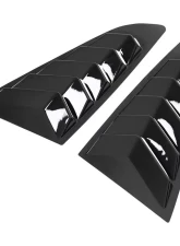 Spec-D Glossy Black ABS 5 Vent Style Quarter Window Louvers Ford Mustang 2015-2018                                     - WLUQ-MST15AGB-AK - Image 6