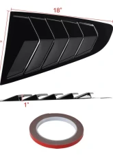 Spec-D Glossy Black ABS 5 Vent Style Quarter Window Louvers Ford Mustang 2015-2018                                     - WLUQ-MST15AGB-AK - Image 9