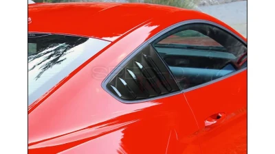 Spec-D Black ABS Quarter Window Louvers Ford Mustang 2015-2018                                     - WLUQ-MST15A - Image 8
