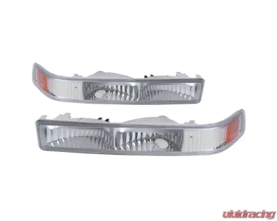 Spec-D Bumper Lights (Chrome Housing/Clear Lens) Chevrolet S10 | GMC Sonoma 1998-2004 - 2LB-S1098-RS