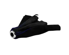 Spec-D Black Suede JDM Manual Shift Boot with Blue Stitching Honda Civic | Del Sol |  Acura Integra 1992-2001