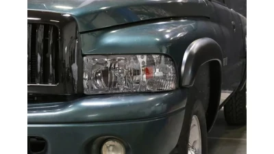 Spec-D Crystal Headlights (Chrome Housing/Clear Lens) Dodge Ram 1994-2002                                     - 2LH-RAM94-RS - Image 3
