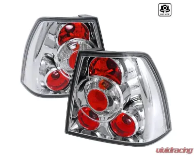 Spec-D Tail Lights Chrome Housing/Clear Lens Volkswagen Jetta/Bora Mk4 Sedan 1999-2005 - LT-JET99-TM