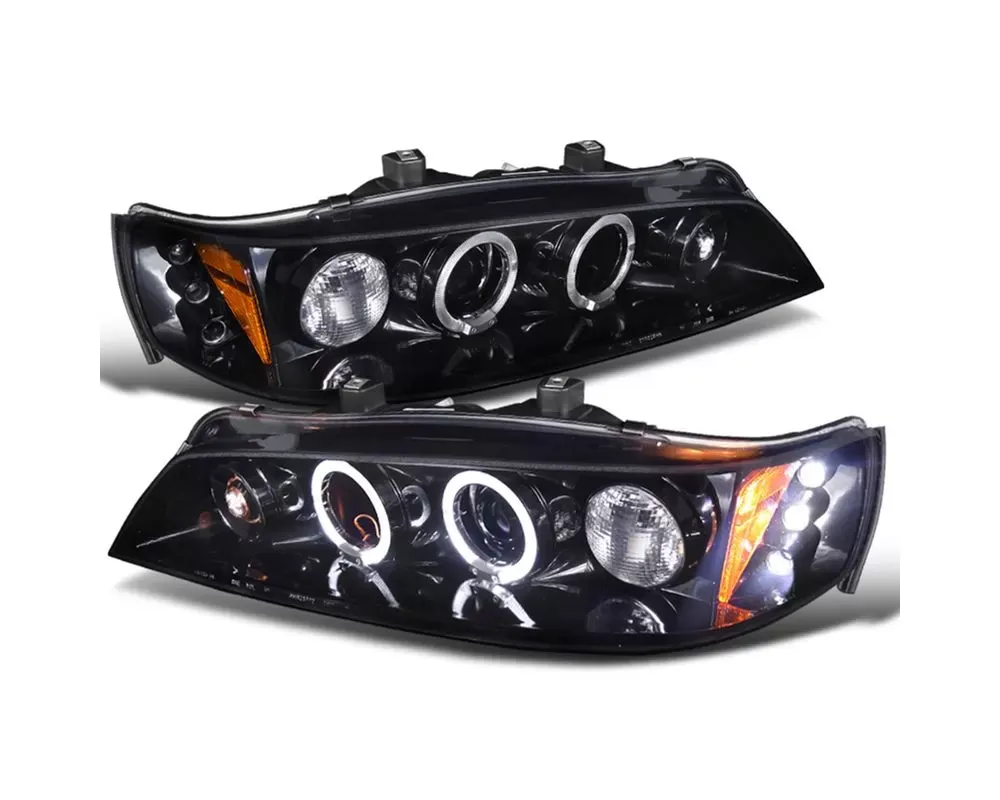 Spec-D Dual Halo Projector Headlights Glossy Black Housing/Smoke Lens Honda Accord 1994-1997 - 2LHP-ACD94G-TM