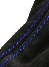 Spec-D Black Suede JDM Manual Shift Boot with Blue Stitching Honda Civic | Del Sol |  Acura Integra 1992-2001                                     - SKB-BLKSU-BS - Image 3