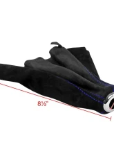 Spec-D Black Suede JDM Manual Shift Boot with Blue Stitching Honda Civic | Del Sol |  Acura Integra 1992-2001                                     - SKB-BLKSU-BS - Image 2