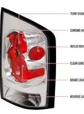 Spec-D Taillights (Chrome Housing/Clear Lens) Nissan Armada 2005-2015                                     - LT-AMD04-TM - Image 10