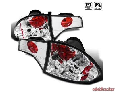 Spec-D Tail Lights Chrome Housing/Clear Lens Honda Civic Sedan 2006-2011 - LT-CV064-TM