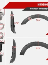 Spec-D Sport Pocket Rivet Style Fender Flares Ford Bronco 2021-2022                                     - FDF-BCO21B-PK-MP - Image 2
