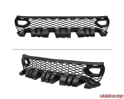 Spec-D Black Dual Snorkel Front Upper Grille Dodge Charger 2015-2022 - HG-CHG15BK-KH