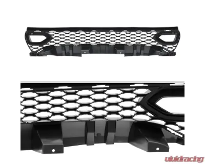 Spec-D Black Dual Snorkel Front Upper Grille Dodge Charger 2015-2022 - HG-CHG15BK-KH