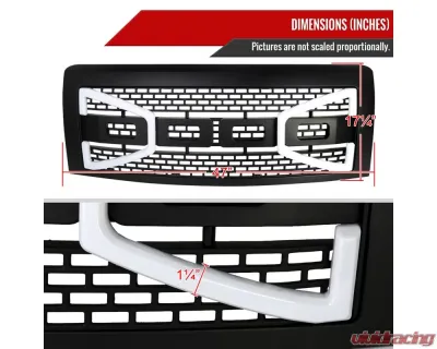 Spec-D Black Raptor Style Mesh Grille w/ LED Light Bar Ford F-150 2009-2014 - HG-F15009BB-DRL-RS