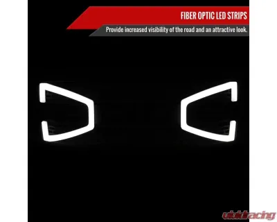 Spec-D Black Raptor Style Mesh Grille w/ LED Light Bar Ford F-150 2009-2014 - HG-F15009BB-DRL-RS