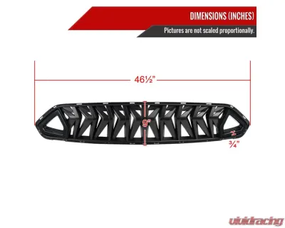 Spec-D Shark Style Hood Grille w/ 3D Smoked Lens LED Turn Signal Lights Ford Mustang 2018-2023 - HG-MST18BKDRL-KH