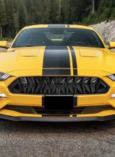 Spec-D Shark Style Hood Grille with Sequential LED Turn Signal Lights Ford Mustang 2018-2023                                     - HG-MST18BKDRL-SQ-KH - Image 9