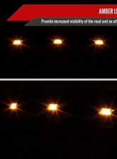 Spec-D Rebel Spec-D Style Front hood Grille with Amber LED Lights Dodge RAM 1500 2009-2012                                     - HG-RAM0915BB-LED-JB - Image 2