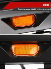 Spec-D Rebel Spec-D Style Front hood Grille with Amber LED Lights Dodge RAM 1500 2009-2012                                     - HG-RAM0915BB-LED-JB - Image 3