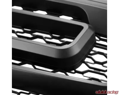 Spec-D Rebel Spec-D Style Front hood Grille with Amber LED Lights Dodge RAM 1500 2009-2012 - HG-RAM0915BB-LED-JB