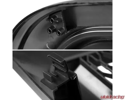 Spec-D Rebel Spec-D Style Front hood Grille with Amber LED Lights Dodge RAM 1500 2009-2012 - HG-RAM0915BB-LED-JB
