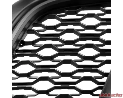Spec-D Rebel Spec-D Style Front Hood Grille with Amber LED Lights Dodge RAM 1500 2013-2018 - HG-RAM1315BB-LED-JB
