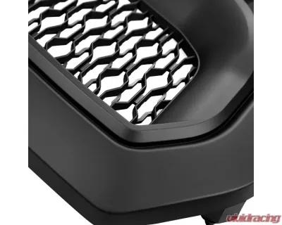 Spec-D Rebel Spec-D Style Front Hood Grille with Amber LED Lights Dodge RAM 1500 2013-2018 - HG-RAM1315BB-LED-JB