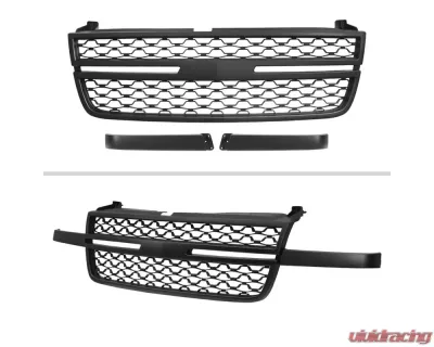 Spec-D Black Honeycomb Front Hood Grille Chevrolet Silverado 2500HD/3500HD 2005-2006 - HG-SIV05BB-JB