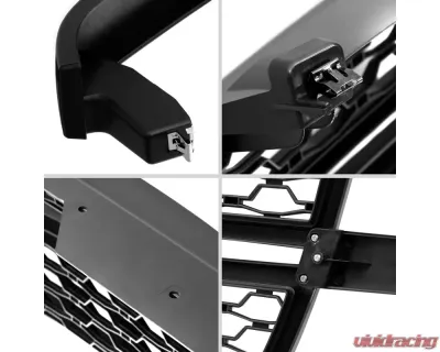 Spec-D Black Honeycomb Front Hood Grille Chevrolet Silverado 2500HD/3500HD 2005-2006 - HG-SIV05BB-JB