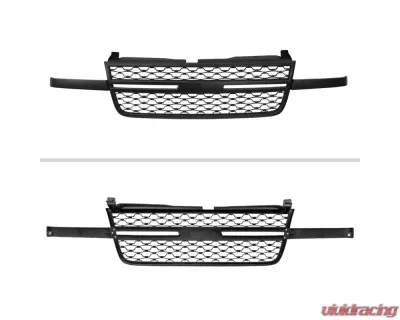Spec-D Black Honeycomb Front Hood Grille Chevrolet Silverado 2500HD/3500HD 2005-2006 - HG-SIV05BB-JB